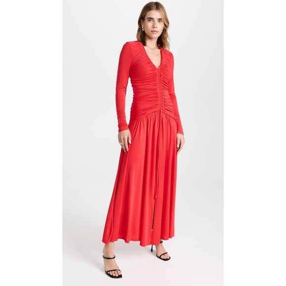FARM Rio Dresses & Skirts - Farm Rio Dress V Neck Ruched Maxi